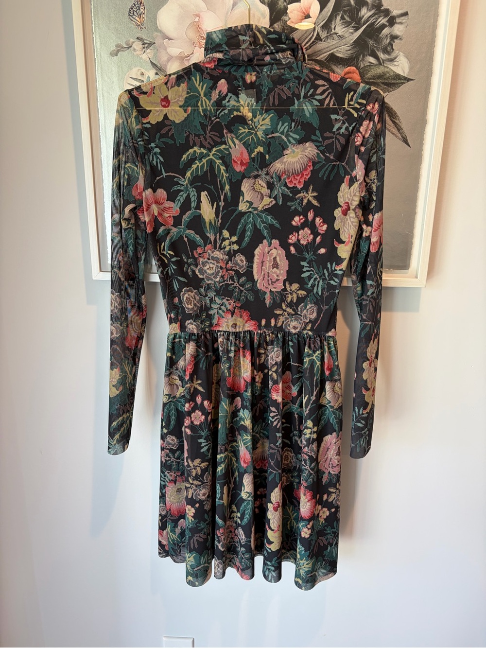 Rebecca Taylor La Vie Faded Garden Mesh Dress Size XS - Picture 7 of 9